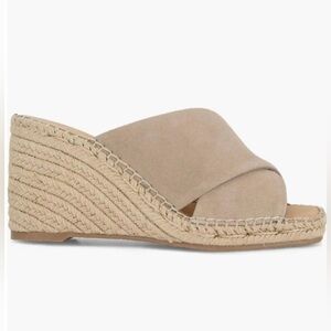 Splendid Brit Espadrille Platform Wedge Suede Slide Sandals - NWT